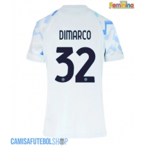 Camisa de time de futebol Inter Milan Federico Dimarco #32 Replicas 2º Equipamento Feminina 2025-26 Manga Curta